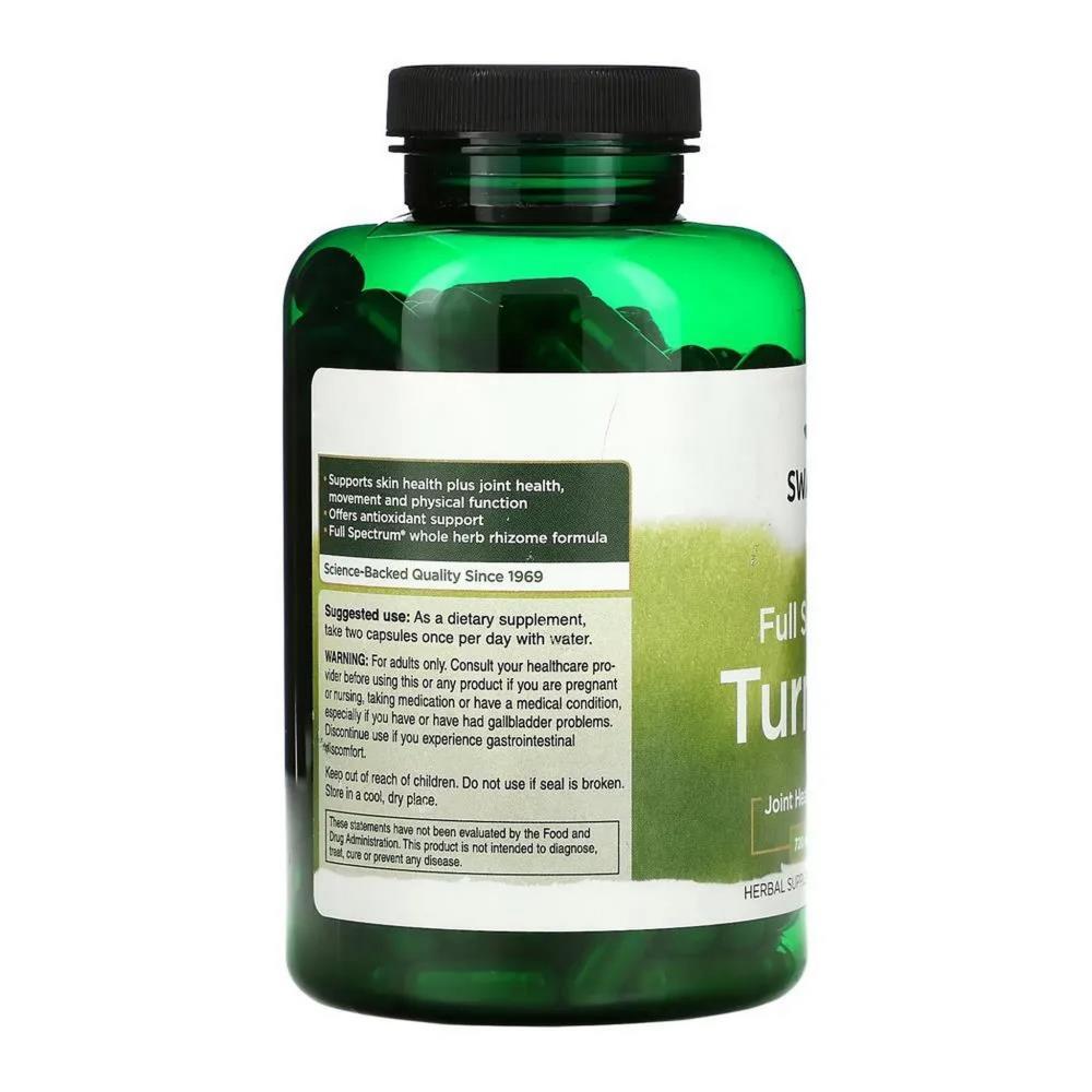 Turmeric 720mg Full Spectrum Swanson 100 Cápsulas