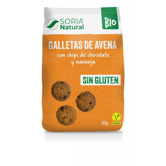 Bolachas De Aveia De Chocolate E Coco Bio Sem Glútem Soria Natural 125g