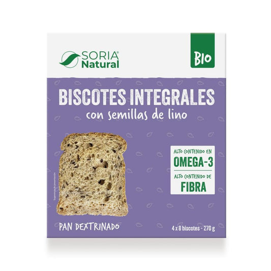 Tostas Integrais Com Sementes De Linhaça Bio Soria Natural 270g