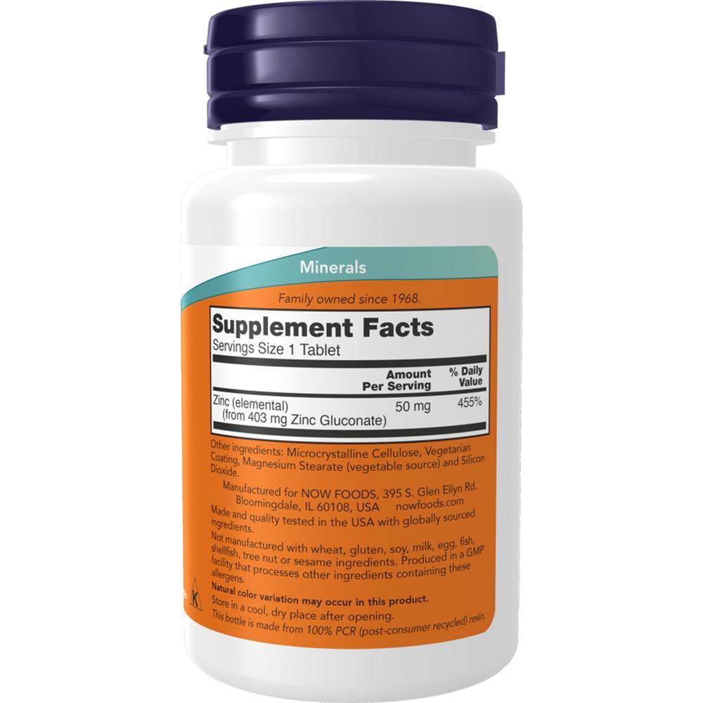 Zinc 50Mg Now Foods 250 Cápsulas
