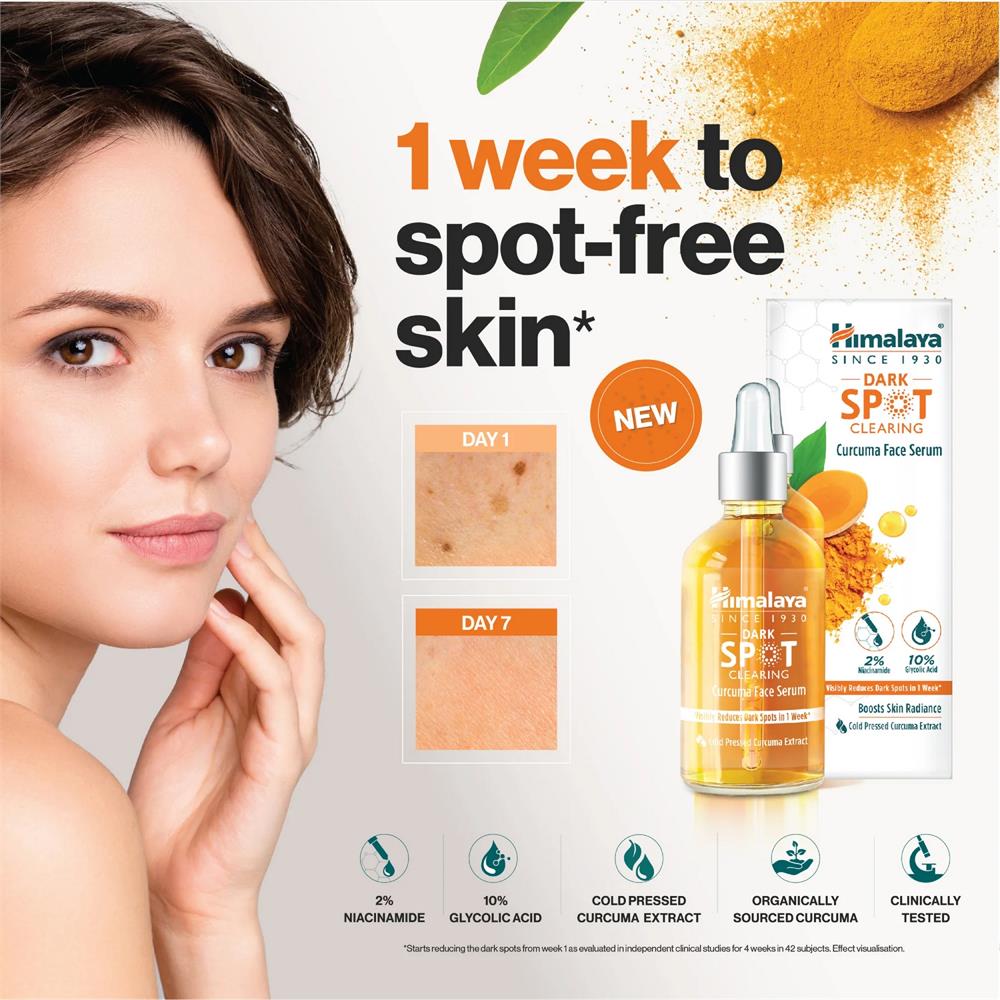 Dark Spot Clearing Curcuma Face Serum Himalaya 30ml