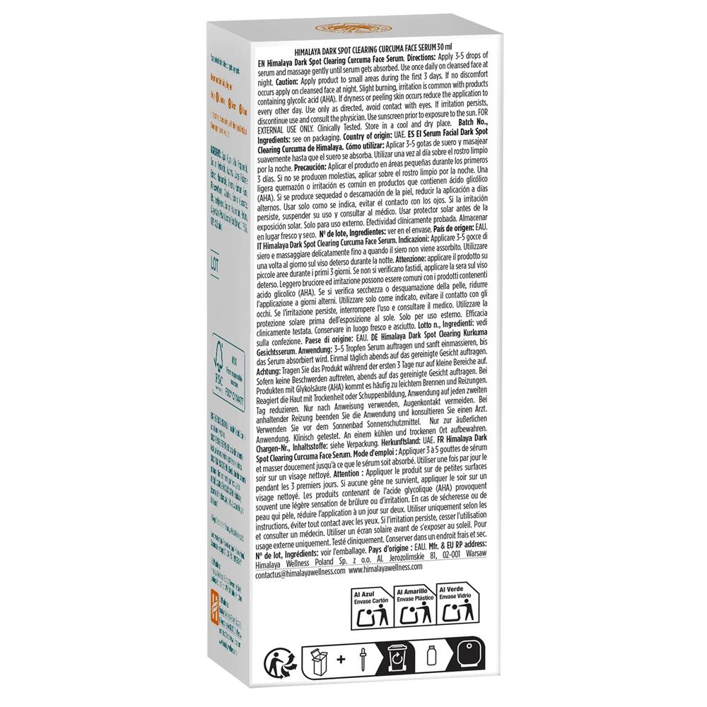 Dark Spot Clearing Curcuma Face Serum Himalaya 30ml