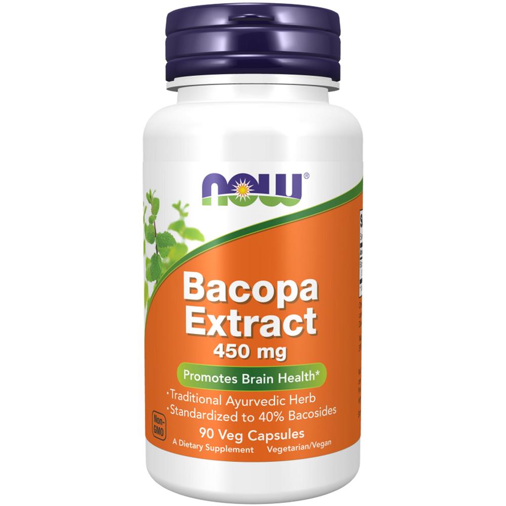 Bacopa Extract 450mg Now Foods 90 Cápsulas
