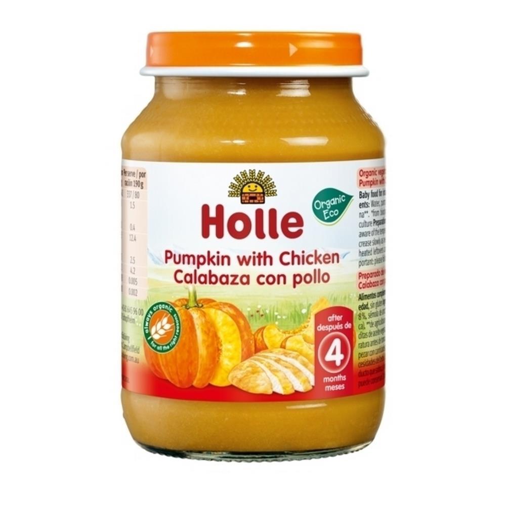 Holle Bio Pure Abobora E Frango Boiao 190g