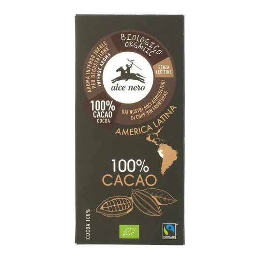 Alce Nero Chocolate 100% Cacao 50g