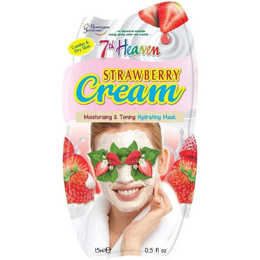 Mascara Facial Hidratante Creme Morango 7th Heaven 15g