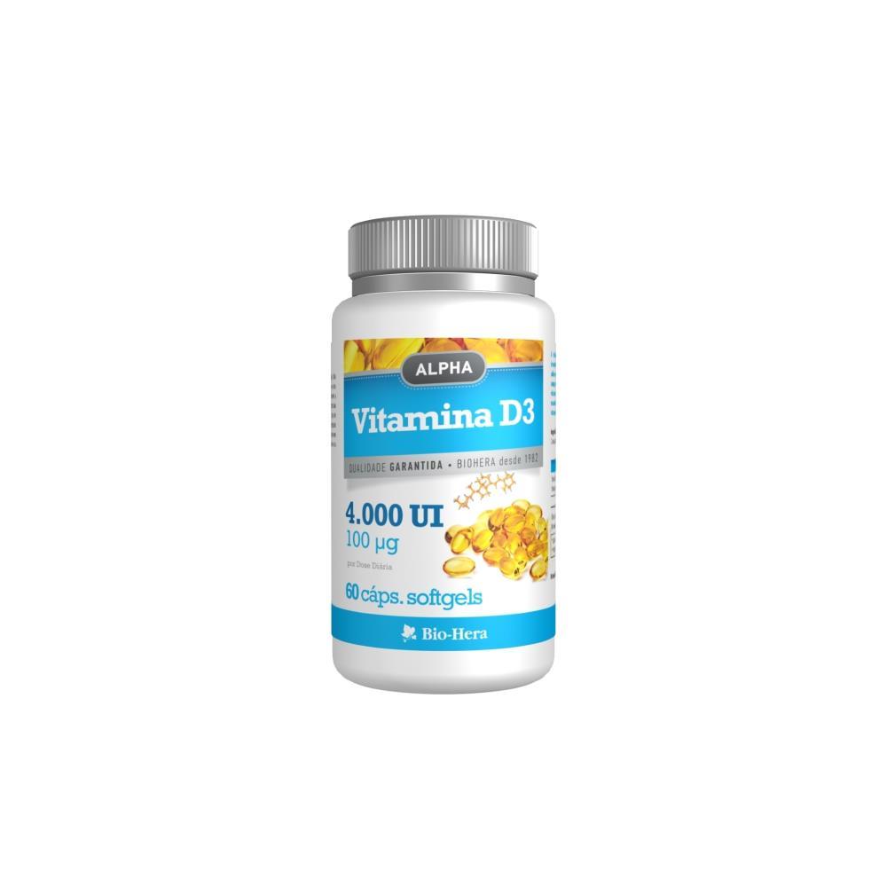 Vitamina D3 4000UI Alpha 60 Cápsulas