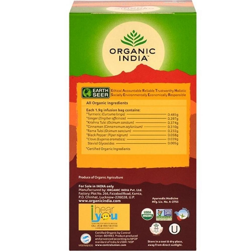 Organic India Tulsi Tumric Ginger 25 Saquetas
