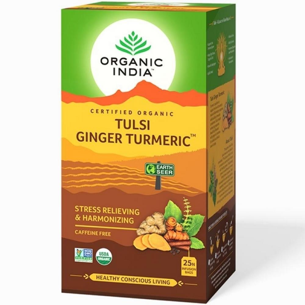 Organic India Tulsi Tumric Ginger 25 Saquetas