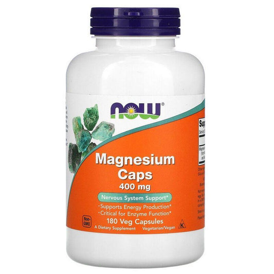 Magnesium 400g Now Foods 180 Veg Capsules