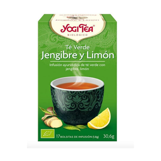 Yogi Tea Bio Green Tea Ginger Lime Plants and Lemon 17 Saq