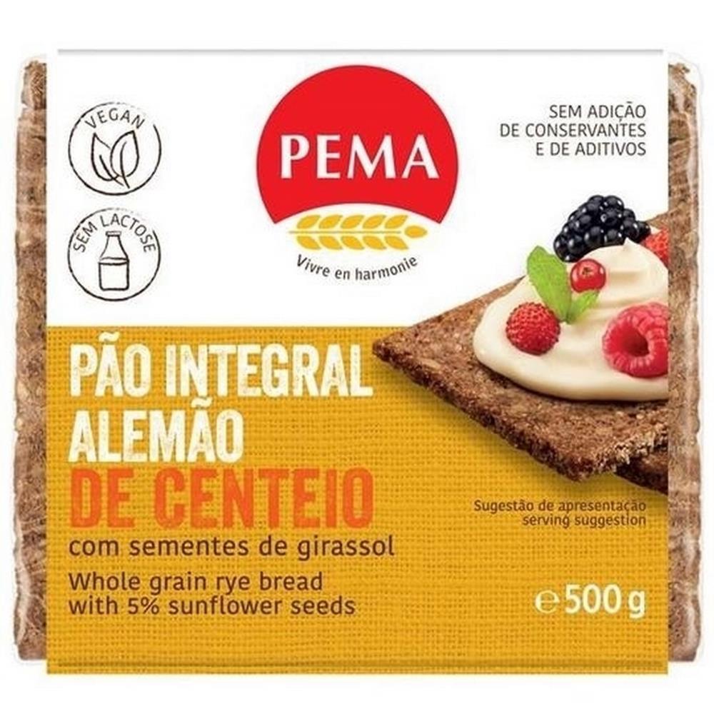 Pema Wholemeal Rye Bread With Sunflower Seeds 500G