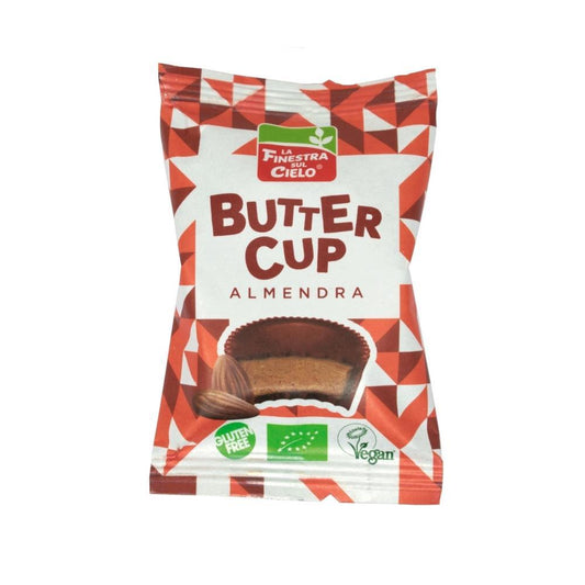 Butter Cup De Chocolate Preto E Amêndoa Bio Sem Glúten 25g