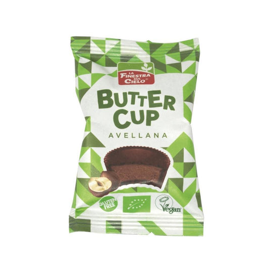 Butter Cup De Chocolate Preto E Avelãs Bio Sem Glúten 25g