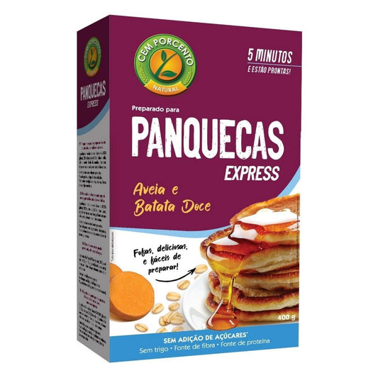 Panquecas Express De Aveia E Batata Doce Cem Porcento 400g