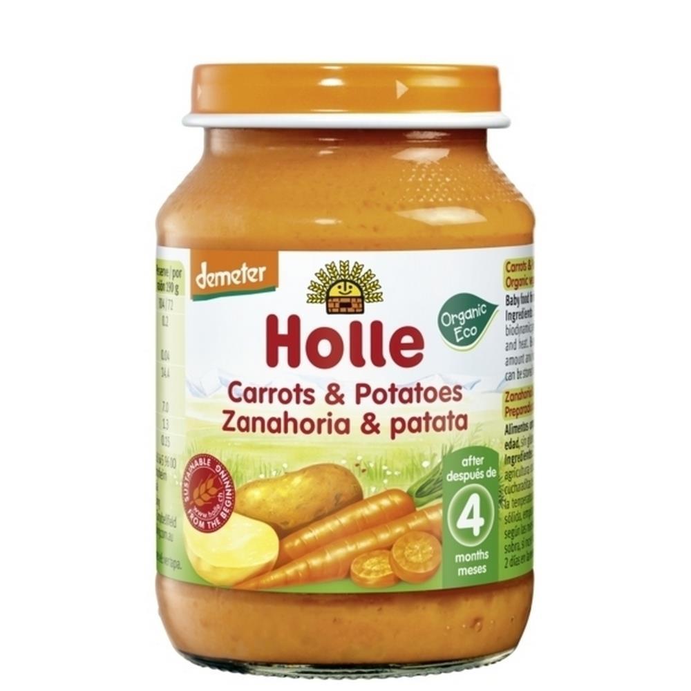 Holle Bio Purê De Cenoura E Batata em Boião 190G