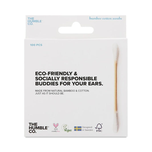 White Humble Cotton Swabs 100Un