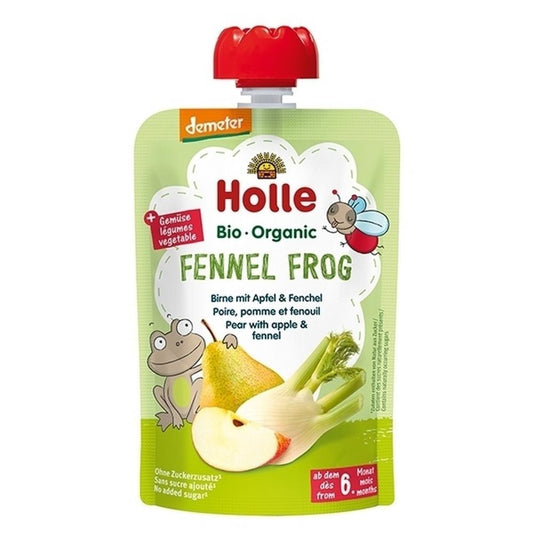 Holle Bio Puré Fennel Frog Saq 6M 100G