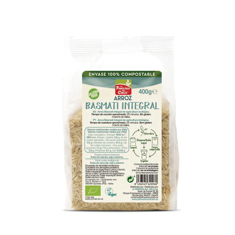 Arroz Basmati Integral Bio La Finestra Sul Cielo 400g