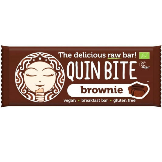 Barra Raw Brownie Sem Gluten Bio Quin Bite 30g