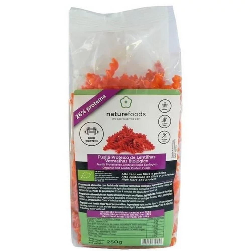 Gluten Free Red Lentil Fusilli Bio Nature Foods 250g