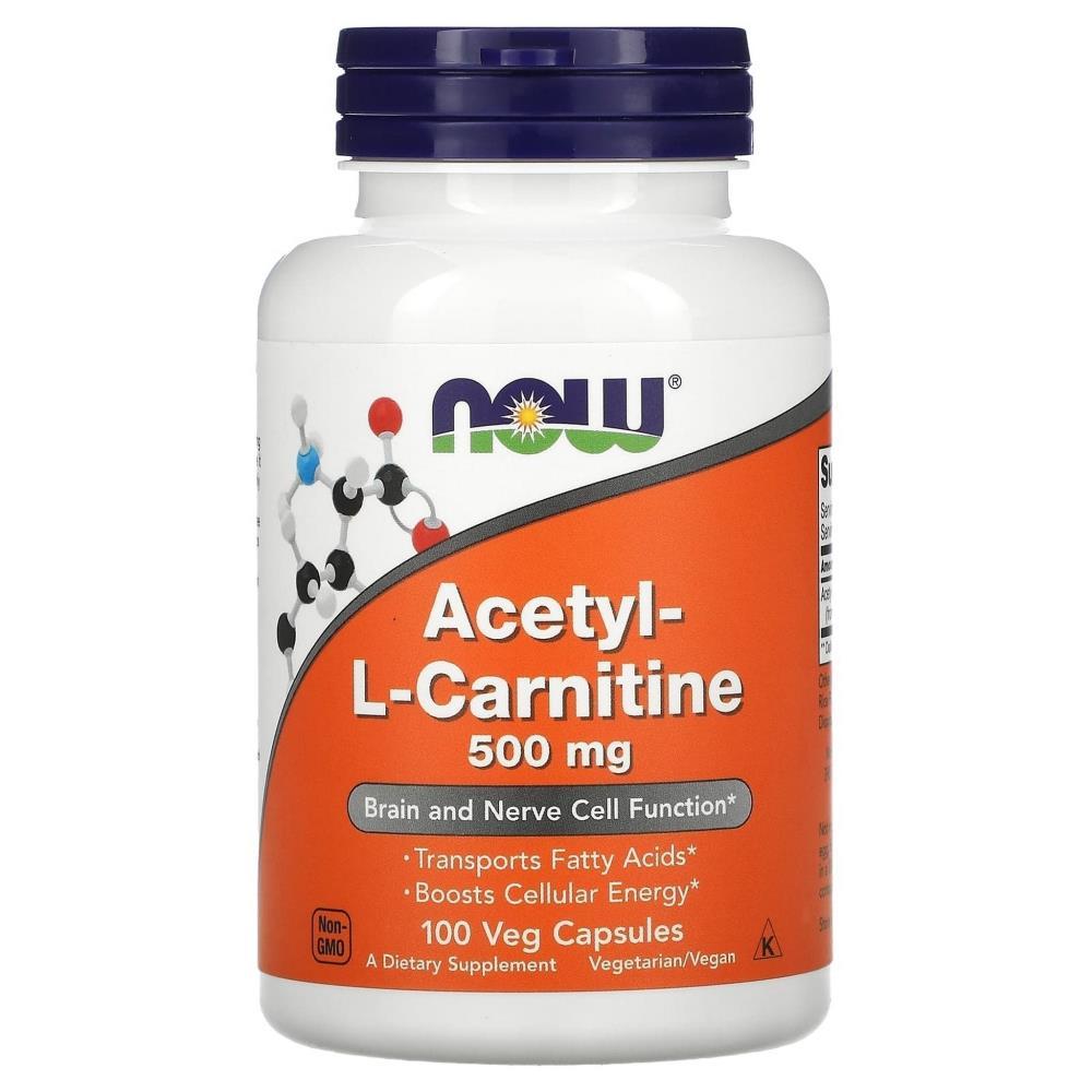 Acetyl L-Carnitine 500mg Now Foods 50 Cápsulas