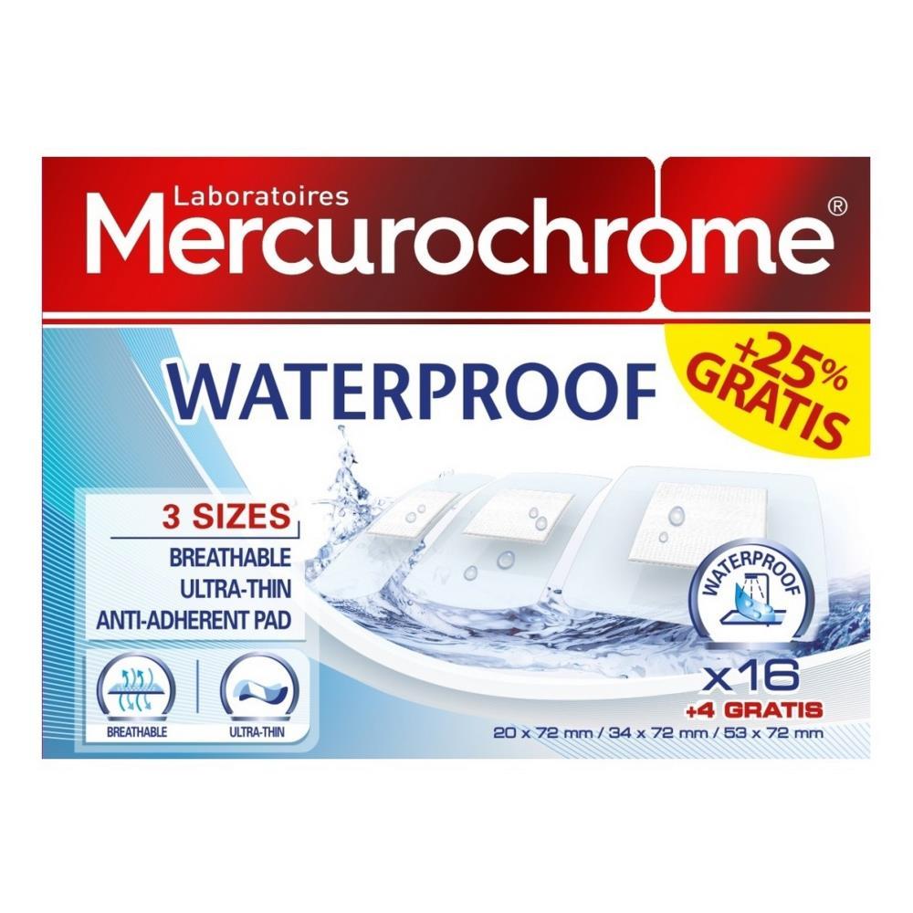 Mercurochrome Waterproof Dressings 16 pcs