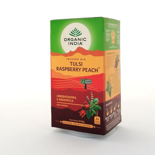 Organic India Tulsi Raspberry Peach 25 Saquetas