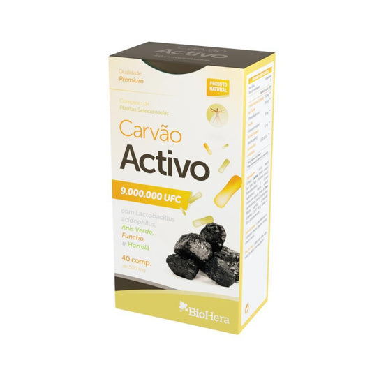Active Charcoal 750mg BioHera 40 Pills