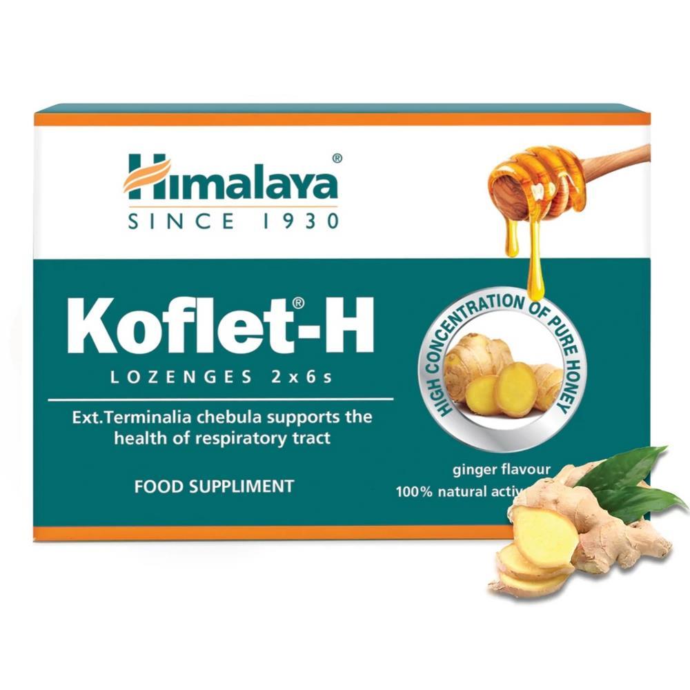 Koflet-H Com Mel E Gengibre Himalaya 12 Pastinhas