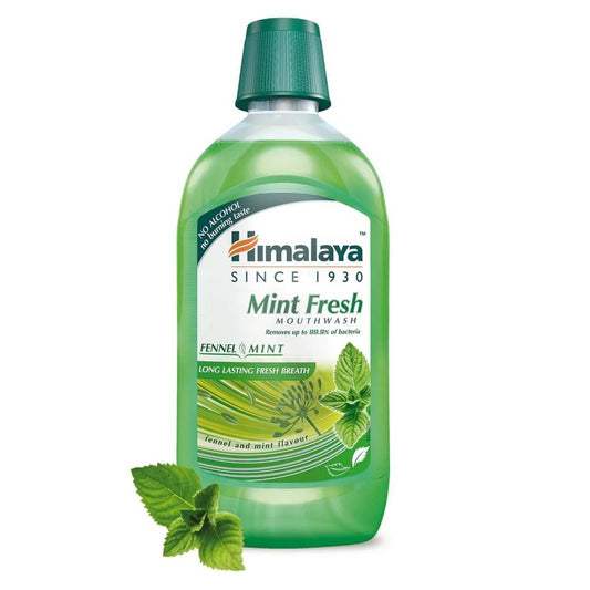 Himalaya Mint Fresh Alcohol-Free Mouthwash 450Ml