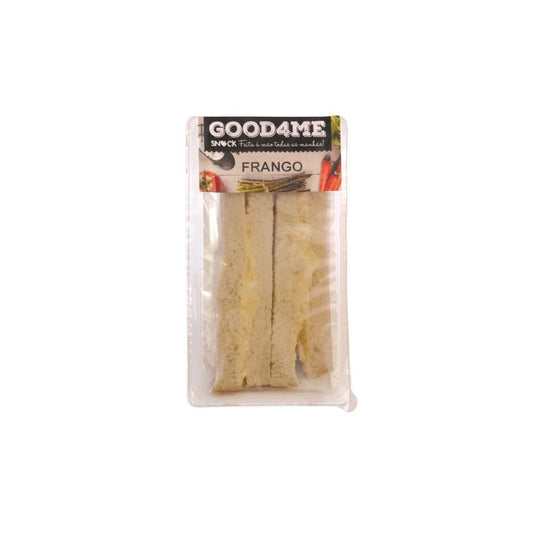 Sanduíche Em Pão De Forma De Trigo Com Frango 2 Unidades Snock 145g