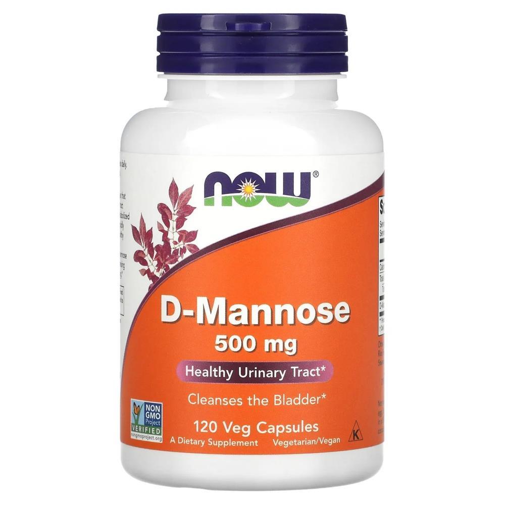 D-Mannose 500mg 120 Now Foods Veg Cápsulas