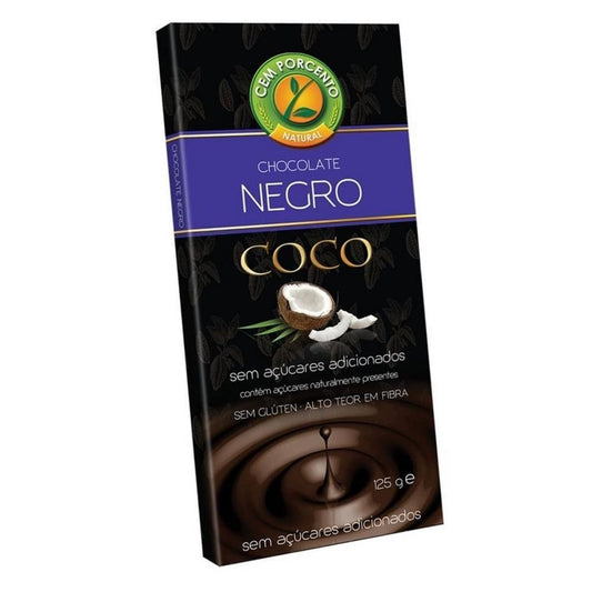 Dark Chocolate With One Hundred Percent Coconut 125g